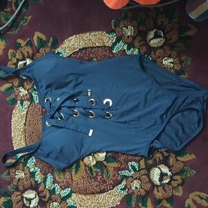 Michael Kors swimsuit navy blue sz 8